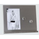 Brushed aluminum photo frame
