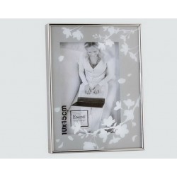 Cadre argent avec verre fleur