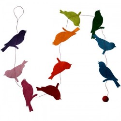 Guirlande d'oiseau multicolor