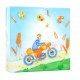 Boîte à lumière pour enfant avec décor : Garçon à moto