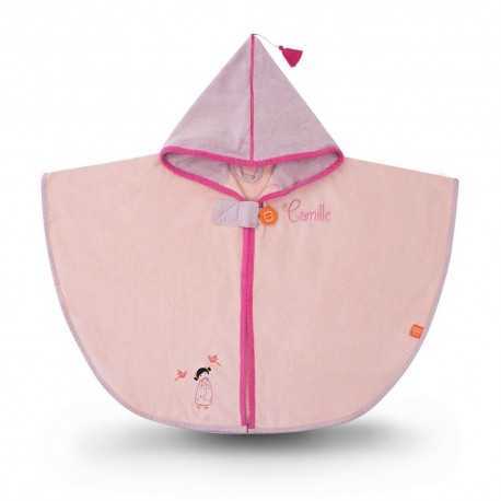 Cape de bain à broder pour enfant, tonkinoise rose