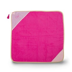 Carré de bain personnalisé pour bébé, nouveau né couleur fuchsia / mauve