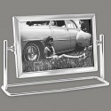 Metal swivel photo frame for one or more 10x15 cm views
