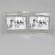 Cadre photo double en verre galbé