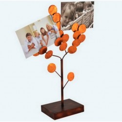 Pink copper metal photo tree