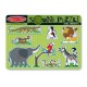puzzle sonore en bois pour enfant, les animaux de la ferme