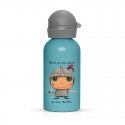 Children's bottle in stainless steel and polypropylene