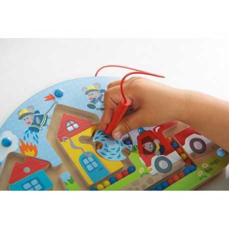 Jeu magnétique pour enfant, les souris pompiers