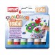 Boîte de 6 gouaches de couleurs pour textiles, tissus
