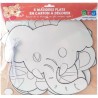 6 masques pour enfant à colorier