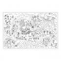 Coloring paper poster for children. Pirate Poster