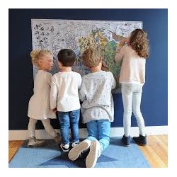 Coloring paper poster for children. Anniversary Poster