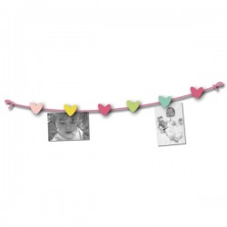 Decorative garland for photo hangers