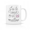 Mug, J'ai le cœur CHAT mallow