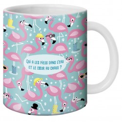 Mug, "Pieds dans l'eau et coeur chaud" by Lali