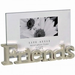 Cadre photo 10x15 Friends verre et métal argenté