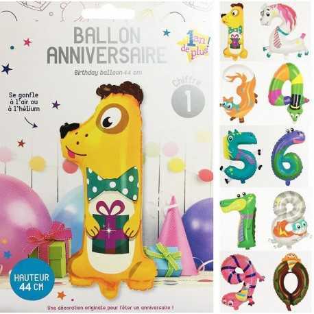 Ballon anniversaire chiffre pour enfant