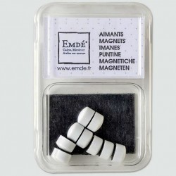 12 Aimants, magnets couleur blanc