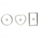 Lot de 3 cadres photo couleur argent