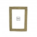 Golden picture frame with weaving 15x20 cm