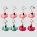 Set of 8 clips of pink and blue flamingos