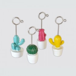 Set of 8 colorful cactus clips