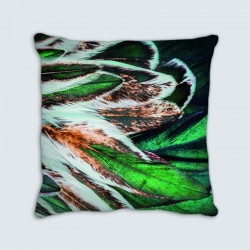 Cushion pattern: Emerald feathers