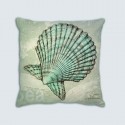 Cushion motif: sea, scallop shell