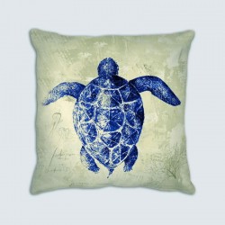 Coussin motif : Mer, la tortue de mer
