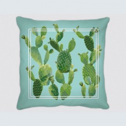 Coussin motif : Vert Cactus