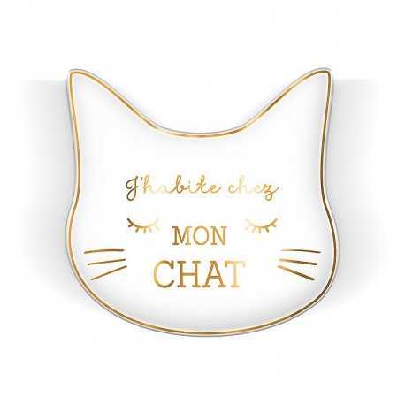 Coupelle En Porcelaine J Habite Chez Mon Chat