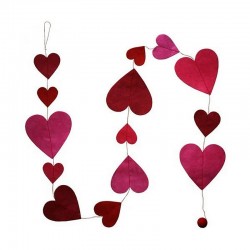 Guirlande de coeurs de couleur rose