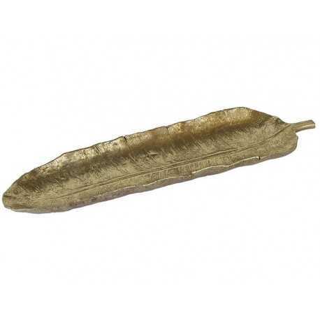 Feuille bananier dorée pour décoration, vide poche