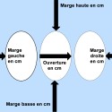 Passe-partout Crescent avec 3 ouvertures ovales