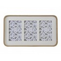 Multiview wood picture frame for 3 pictures 10x15