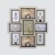 Multi-colored light wood photo frame with 9 views