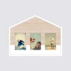 Multiview house photo frame with 3 views 10x15
