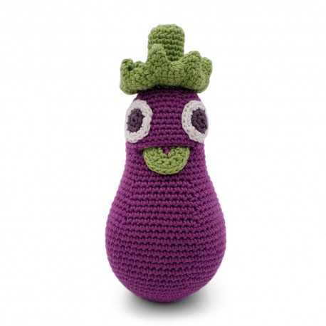 Hochet pour nouveau né, Régine l'Aubergine