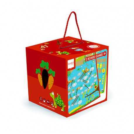 2 jeux de plateaux jardin enfant, jeu d'échelle et Ludo