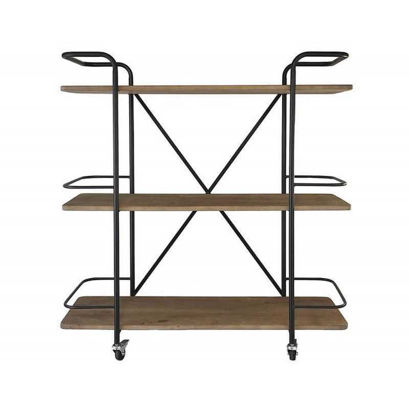 Shelf Design Black Metal On Wheels, Wooden Shelves On Wheels