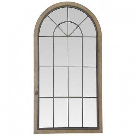 Wood & metal basil mirror