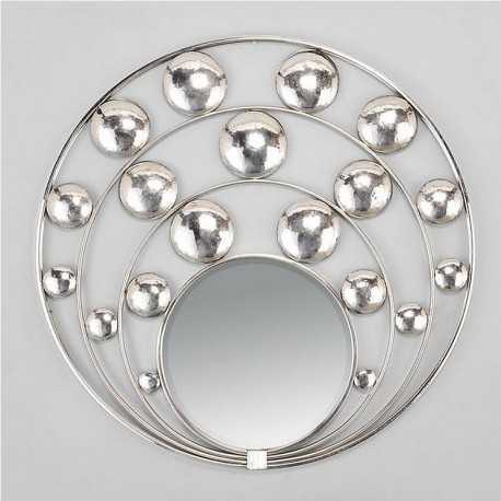 Round mirror with champagne rose