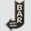 Retro metal plate / vintage Arrow Bar happy hours