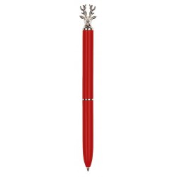 Christmas ballpoint pen, with Santa's reindeer head.