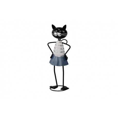 Sculpture, cat statuette in skirt