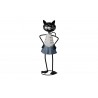 Sculpture, cat statuette in skirt