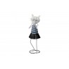 Sculpture, astonished cat statuette in a skirt