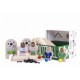 Jeu de football en bois et bille
