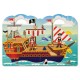 Repositionable relief stickers, pirates
