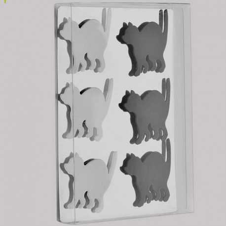 6 Aimants magnets en forme de chat